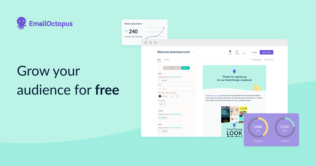 EmailOctopus Grow Your Audience For Free
