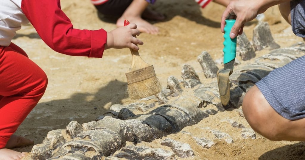niños y paleontología dinosaurios