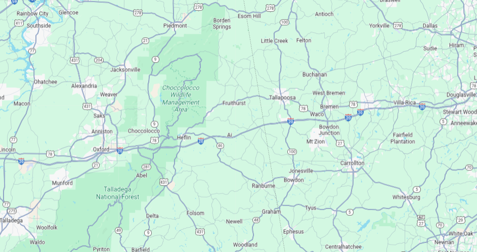 east west clearing and excavation map of counties served pic