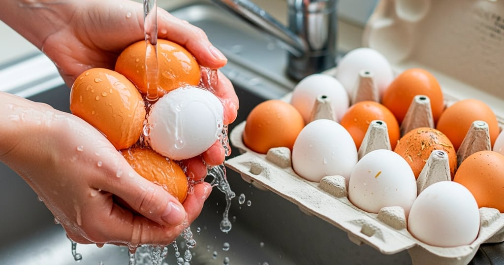 Lavar los huevos solo cuando provienen de granjas o mercados donde no han sido sometidos a limpiezas