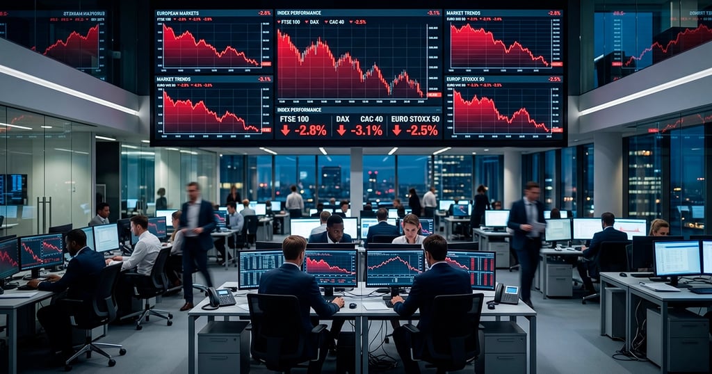 Mercados europeos reflejan volatilidad por tecnología inflación y regulación financiera
