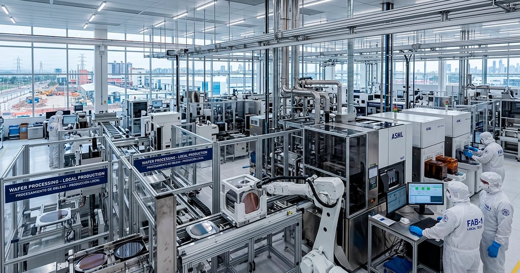 Producción de semiconductores con expansión industrial y estrategia económica