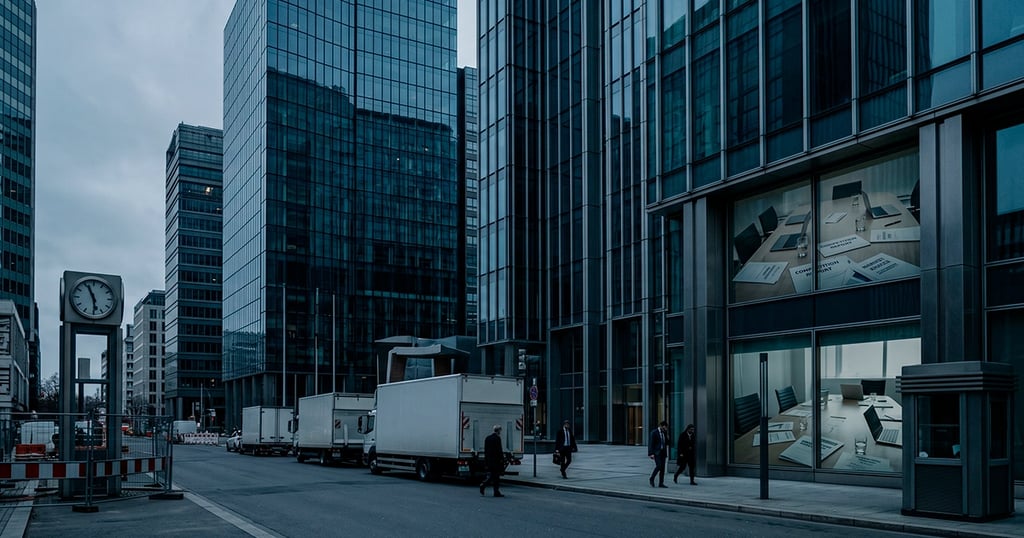 Medios, mercados y regulación en oficinas corporativas bajo presión empresarial