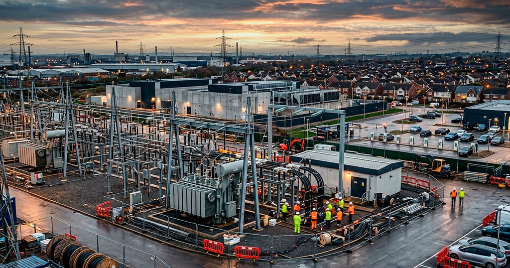 Red eléctrica ampliada para industria, hogares, transporte e inteligencia artificial
