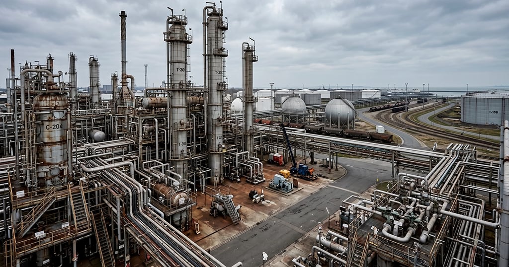 Refinería detenida y tensión energética en empresas y mercados industriales o Nombre archivo: refine