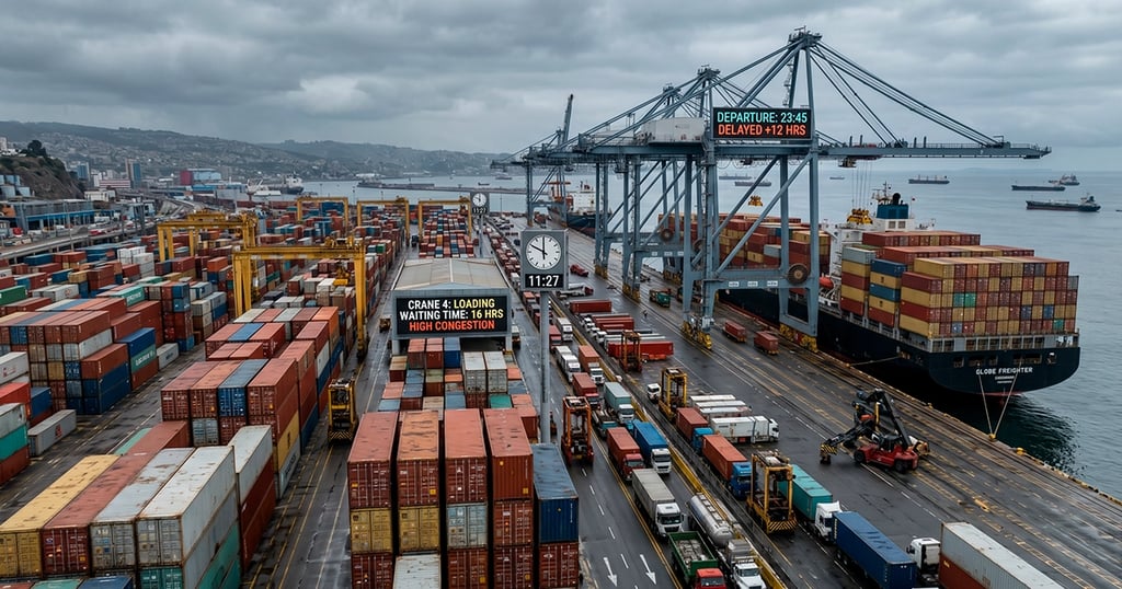 Logística marítima y retrasos en cadenas de suministro global