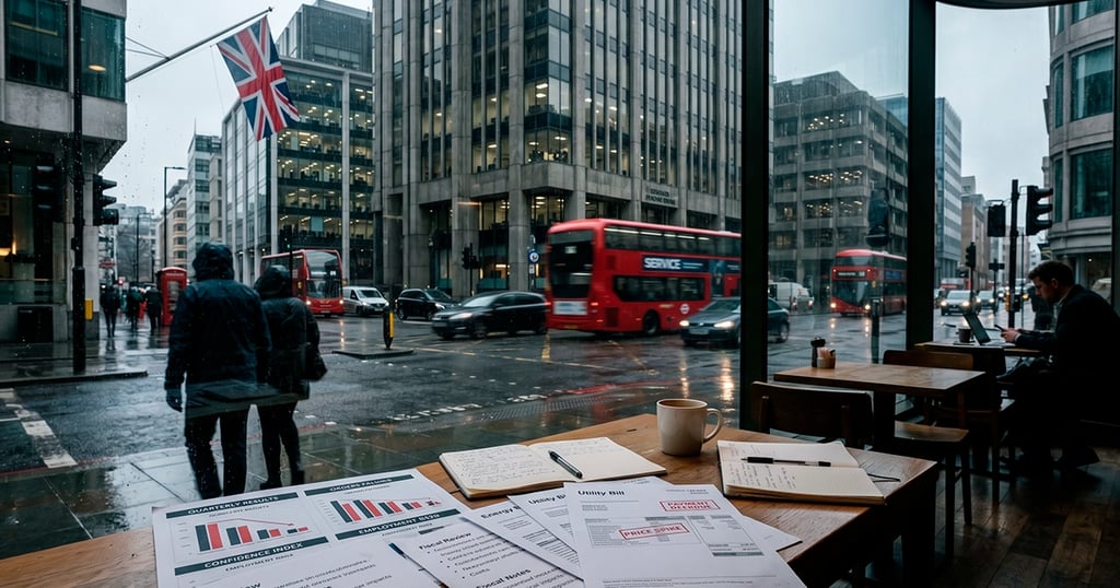 Servicios y economía británica bajo presión por energía, costes y menor confianza