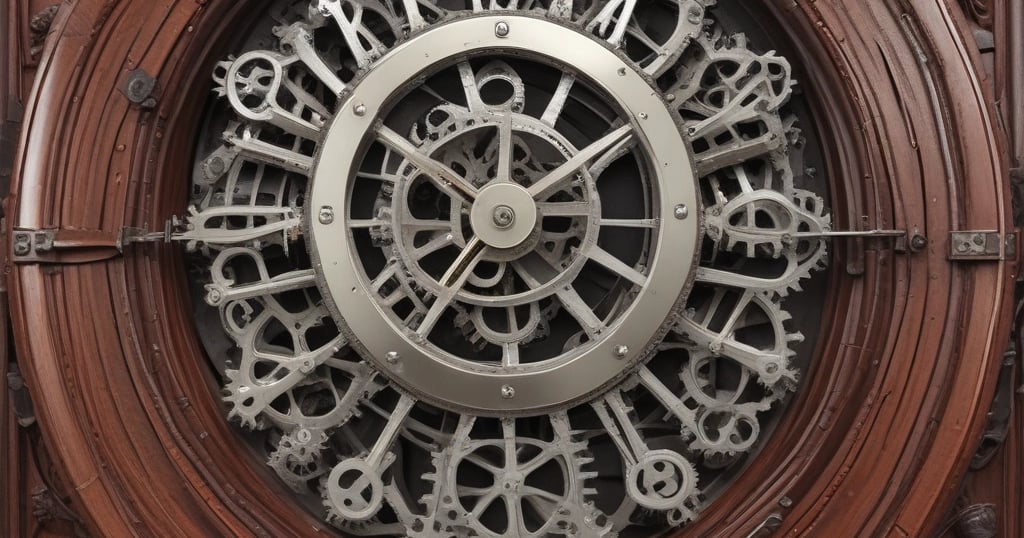 a clock with gears and gears on it