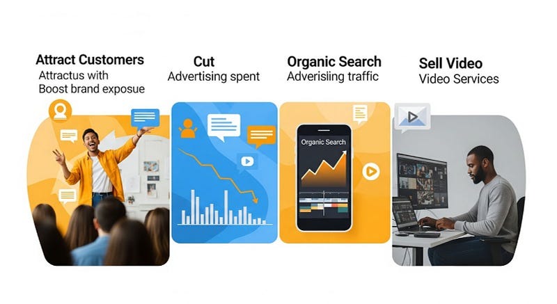 Graphic: 5 ways to profit with video creation.