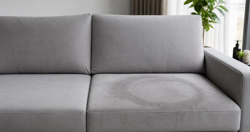 Auréole sur canapé microfibre – nettoyage professionnel Grenoble