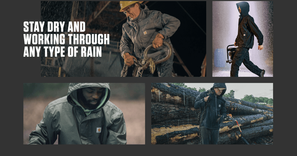 Carhartt weather-resistant jacket for layering clothes Denali National Park