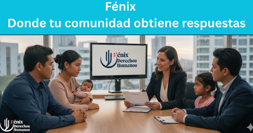 personas obteniendo asesoria en fenix derechos humanos