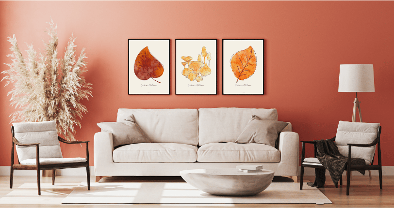 Décoration murale avec des posters de la série Couleurs d'Automne Danabelle B Créations