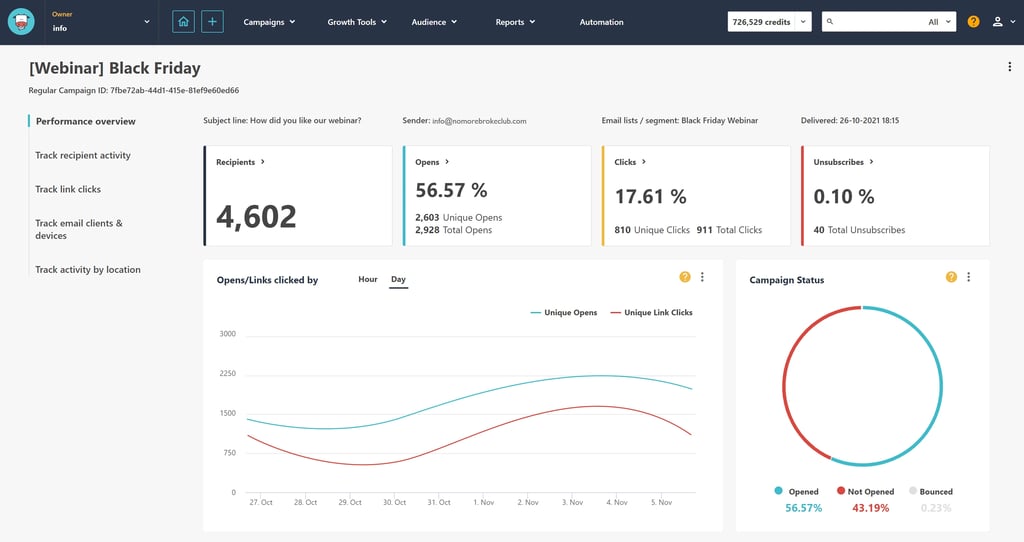 Webinar Black Friday Campaign - Moosend