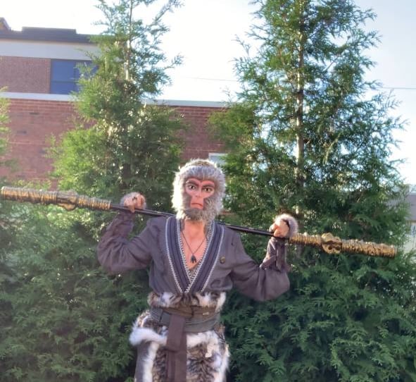 Me in my Destined One costume from Black Myth: Wukong.