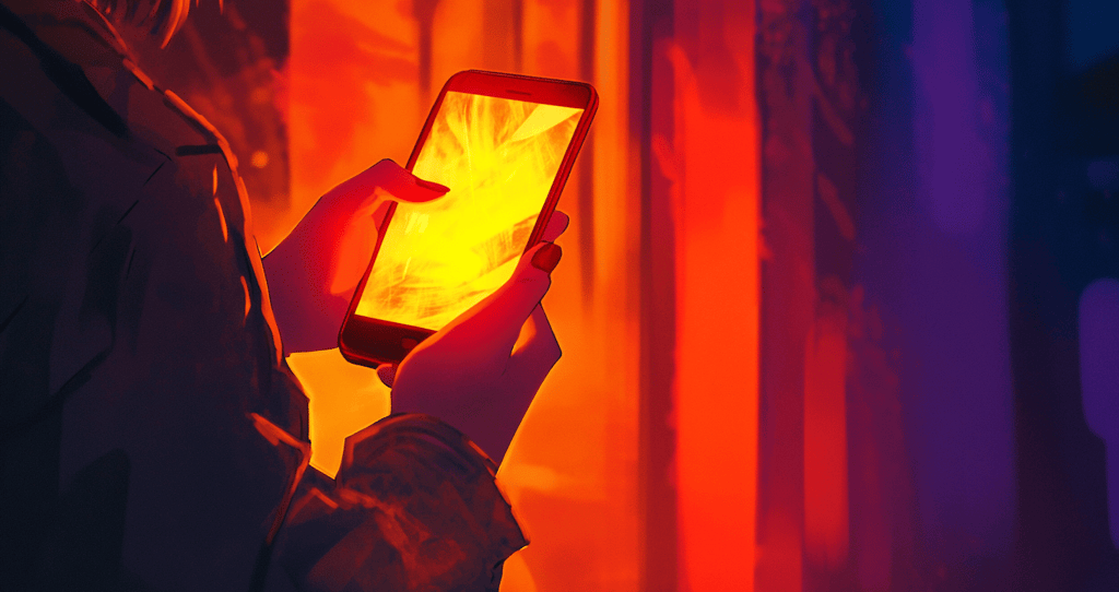 a person holding a cell phone in their hand