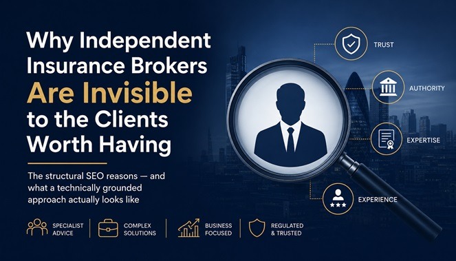 Why independent insurance brokers are invisible to clients, showing Trust, Authority, and Expertise 