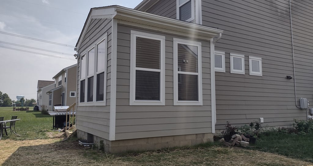Room addition expanding living space in Columbus, Ohio
