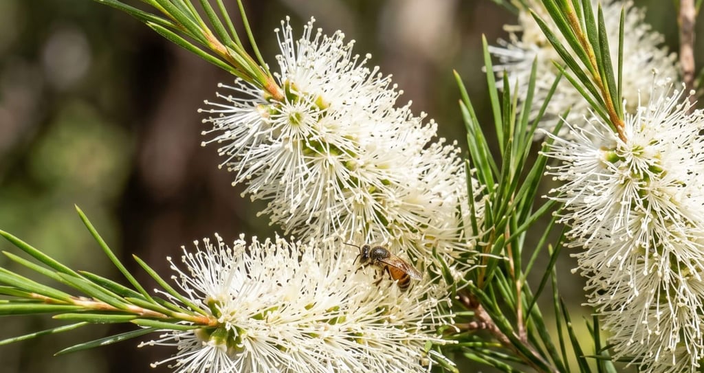 Melaleuca alternifolia flowers