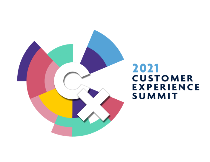 a colorful circular logo with the words customer experience summit