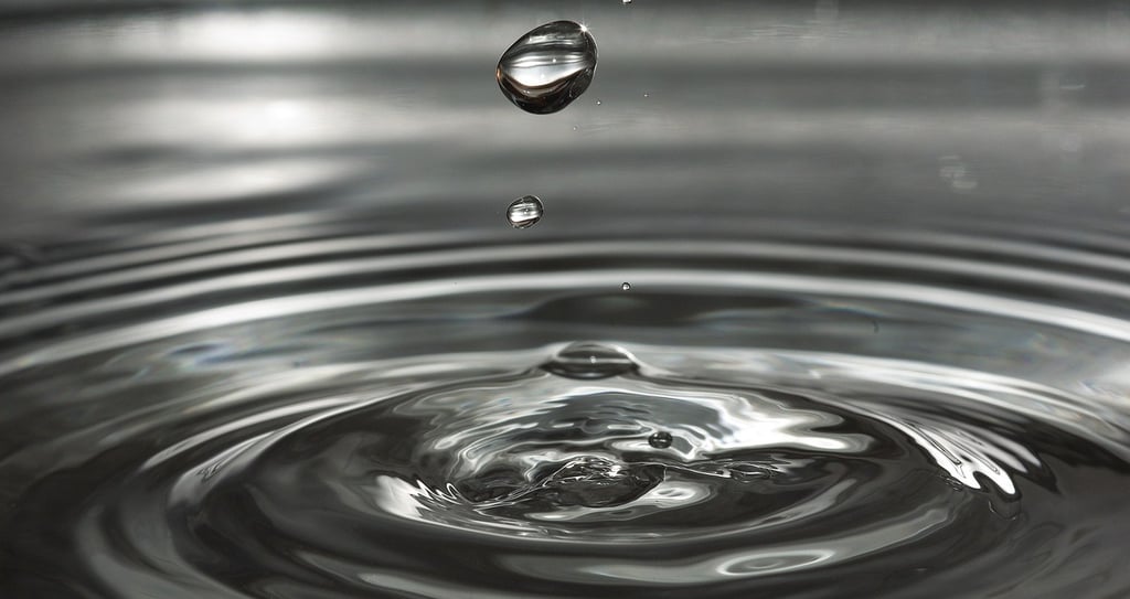 drops of water hitting the surface of water and rippling out
