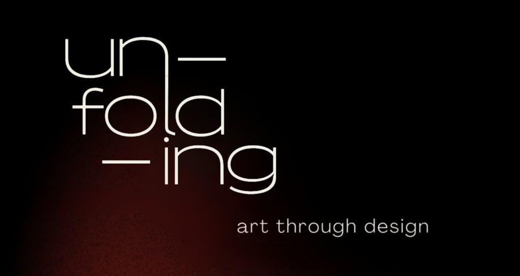 Banner representing Un-Fold-Ing's approach: "art through design"