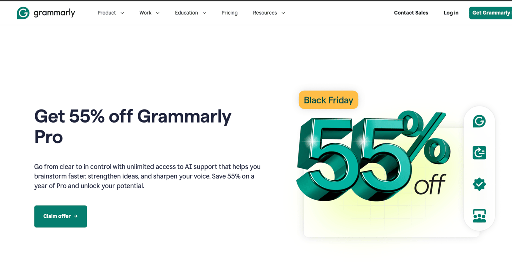 grammarly 2025 Black Friday sale