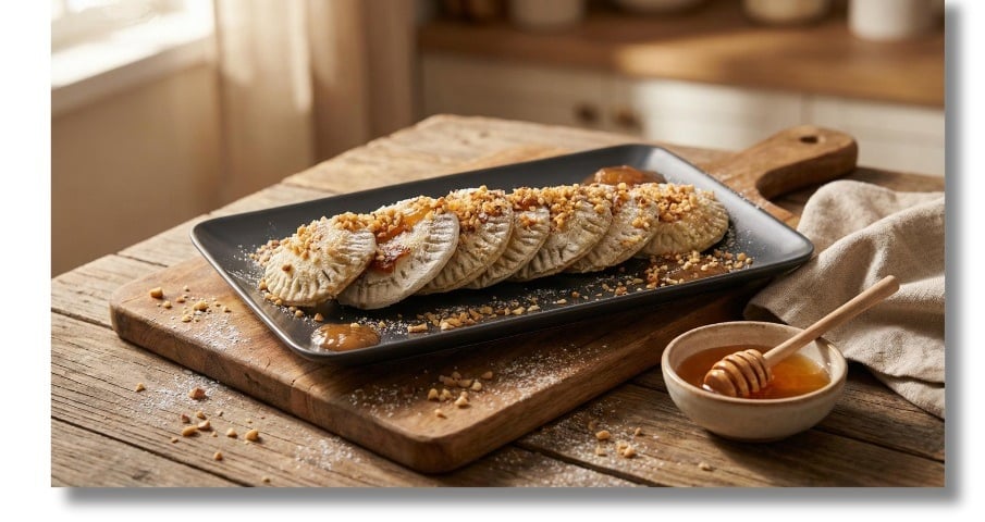 Focaccia dolce con mermellata di fichi