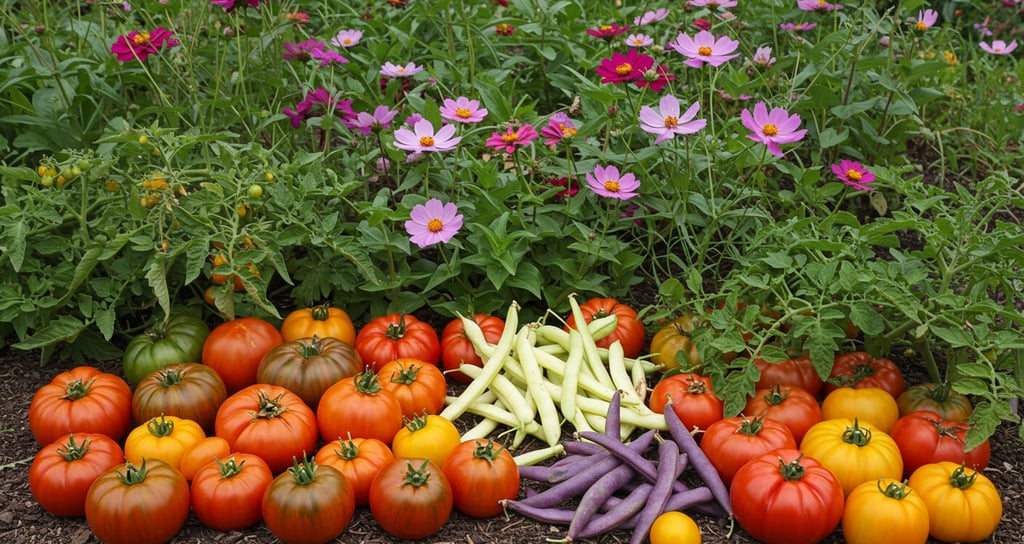 SeedsNow heirloom tomatoes heritage vegetables colorful bean varieties mature garden