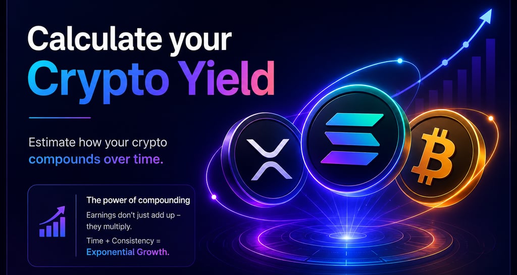 Crypto yield calculator illustration