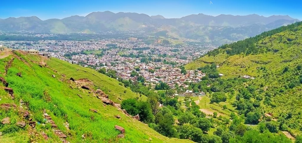 Panoramic view of Abbottabad from kotehra hill