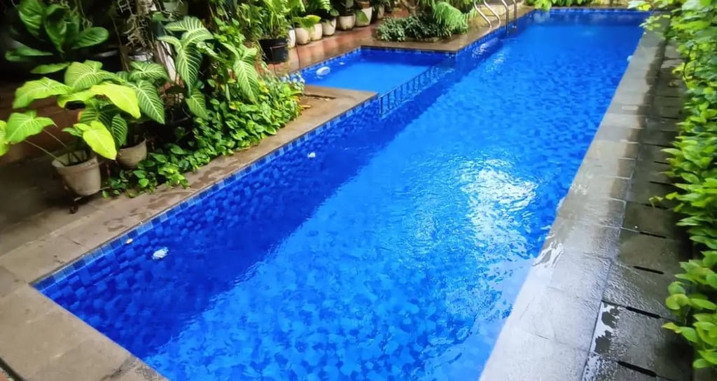 Kolam renang desain elegan di Purbalingga buatan dari tim dayanapool