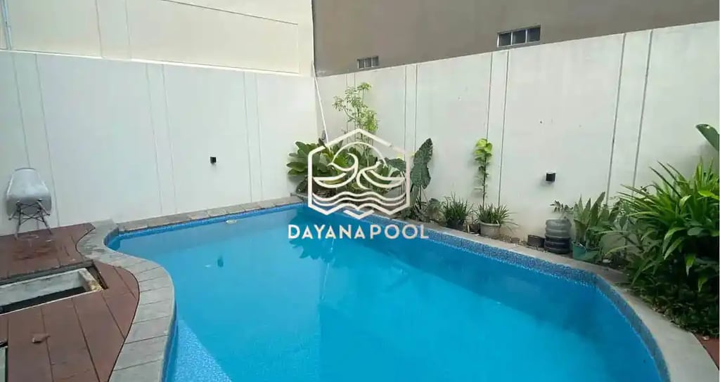 kolam renang indah di villa buatan dayanapool