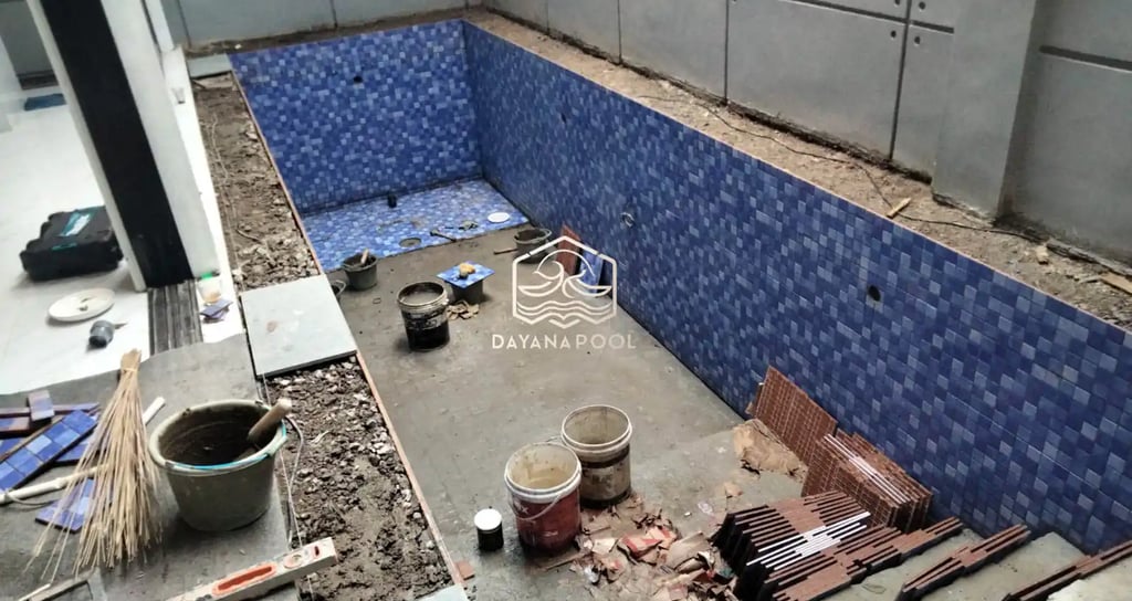 Pemasangan keramik kolam renang di kolam renang cimahi