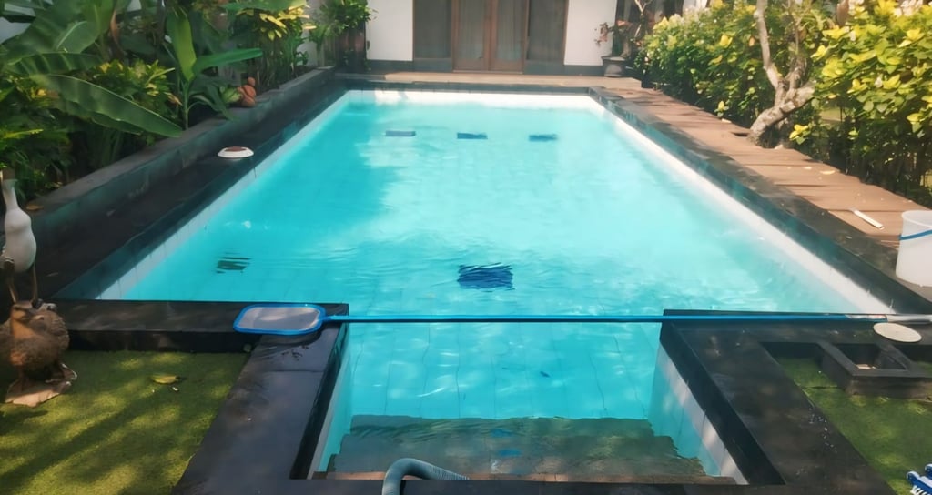 DayanaPool: Kolam renang air hangat pribadi modern di Bekasi.