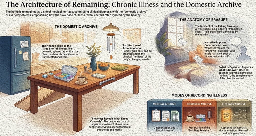 Infographic: heritage studies, home life. Parkinson's disease
