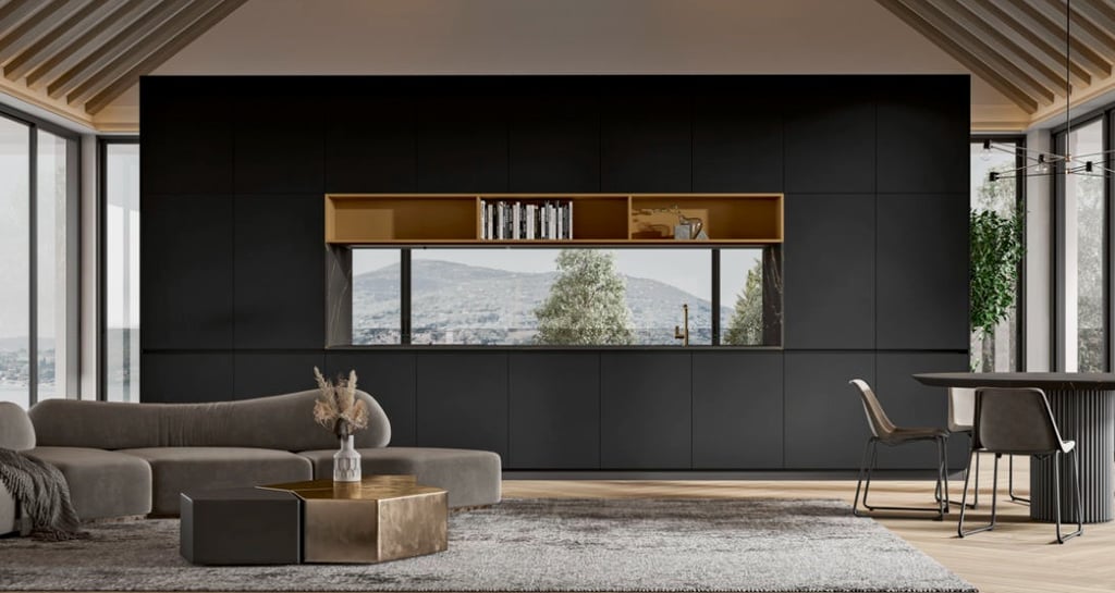 Living scuro emoderno