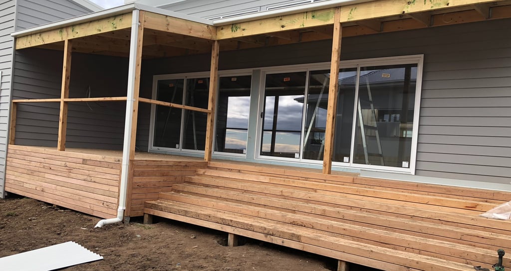 Deck and stairs by Dylan Ludbrook carpentry in Geelong
