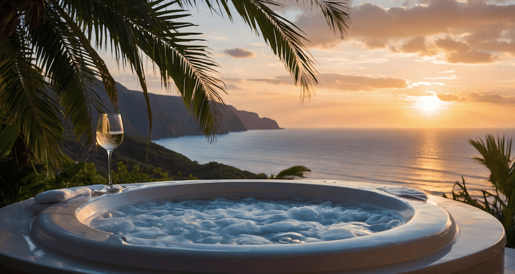 a glass of wine and a glass of wine on a table