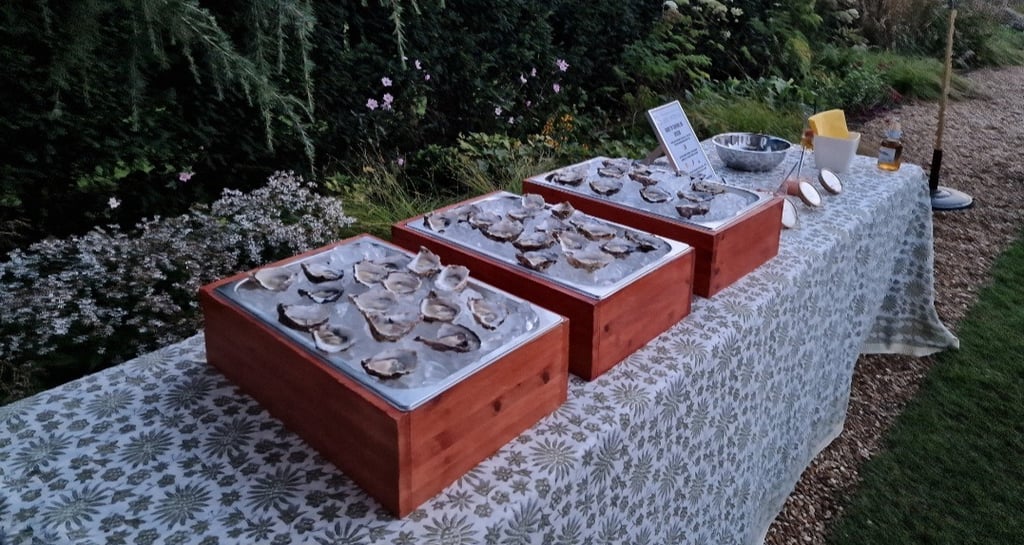 Canapes served at a norfolk wedding