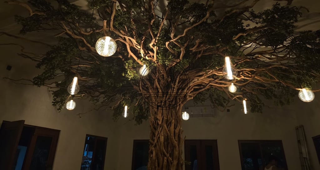 árbol para interiores con luces