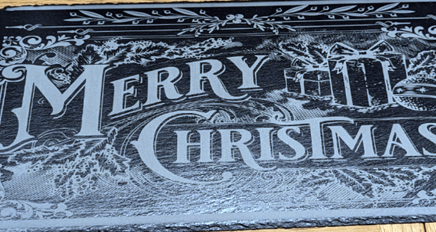 Large Slate Laser Engraved Table Runner