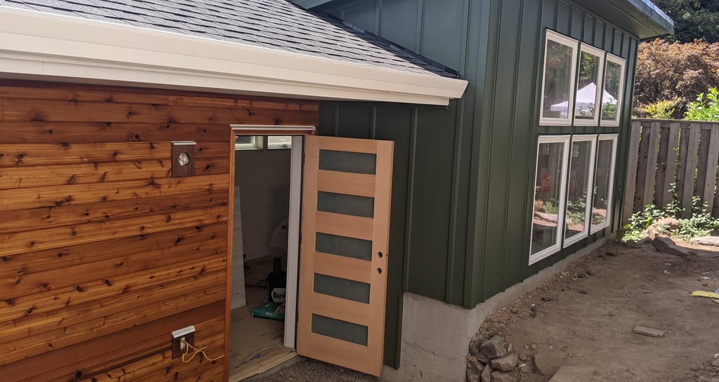 a house addition for a new gym