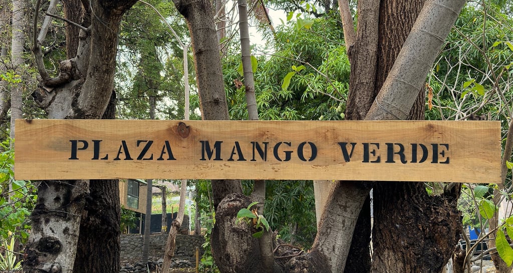 plaza mango verde sign
