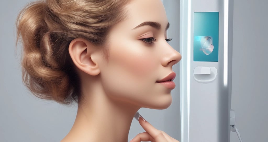 A young woman beaming as she holds her beauty certificate framed elegantly