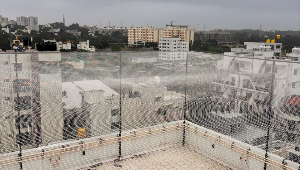 Close-up of durable sports netting material used by Arjillie Netrprises.