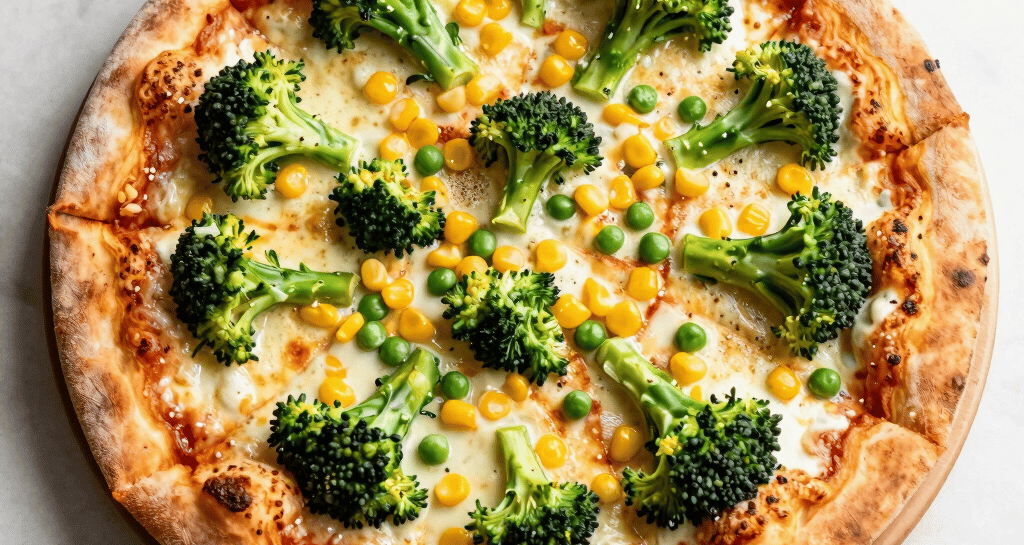 Close-up of a freshly baked peperone pizza with melted cheese and spicy pepperoni slices.