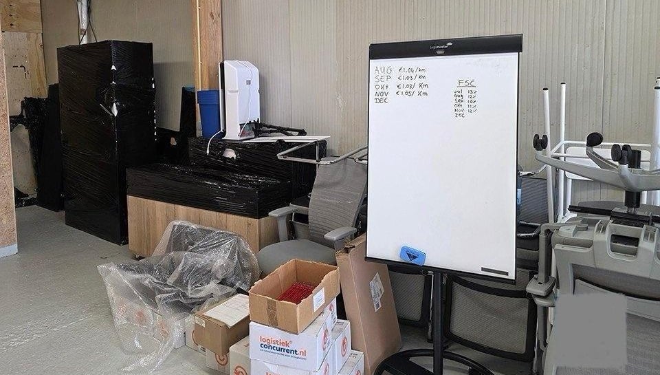 Ontruiming van een opslag unit na faillissement