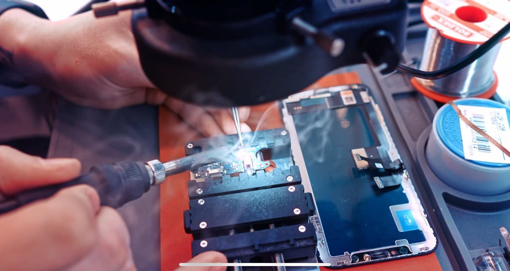 a person is working on a laptop computer