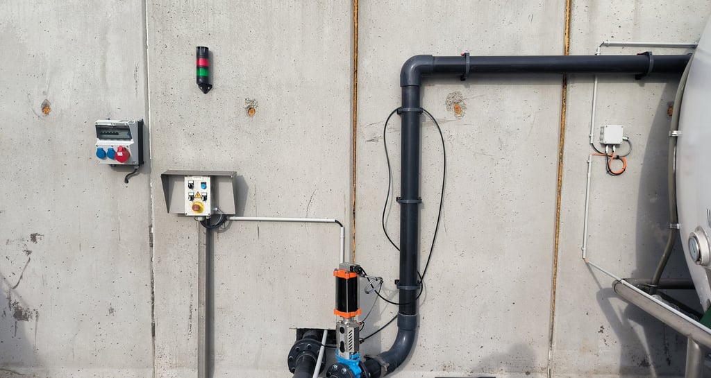 Aménagement électrique d'un poste de dépotage de produits liquide en Unité de Méthanisation